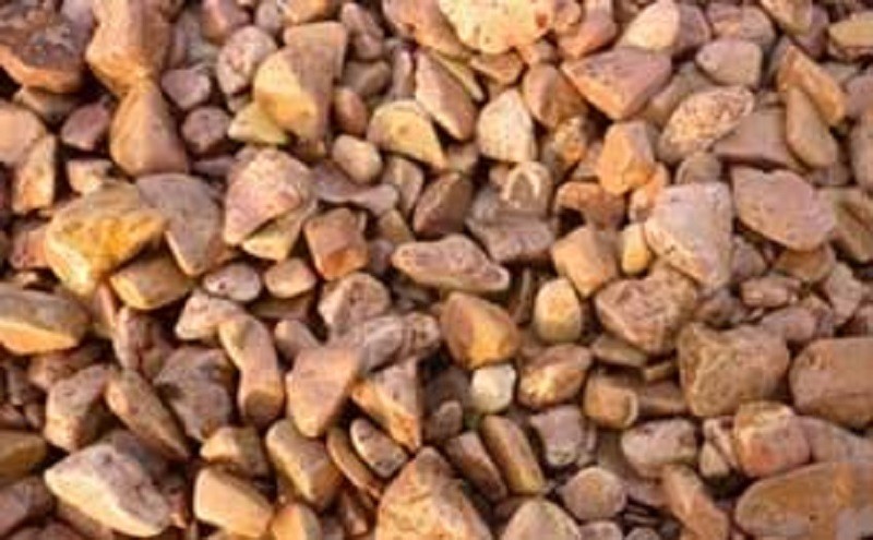 Крошка декоративная из песчаника персикового галтованная, 10-20 мм