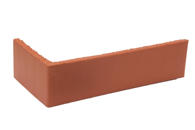 Плитка керамическая неглазурованная облицовочная для печей, каминов, стен Janka (угол)