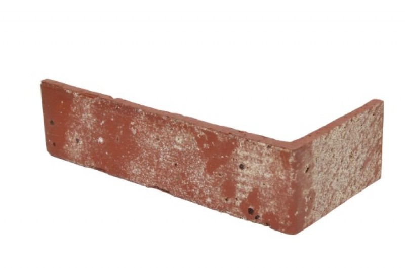 Плитка керамическая глазурованная ангобами облицовочная для печей, каминов, стен Alla (угол)