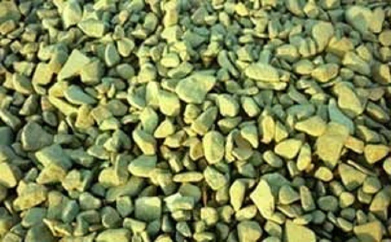 Крошка декоративная из песчаника серо-зеленого, галтованная, 10-20 мм