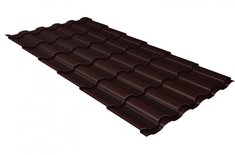 Металлочерепица Grand Line кредо 0,5 Satin RAL 8017 шоколад
