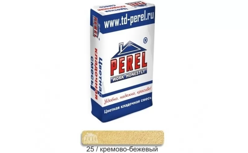 Цветной кладочный раствор PEREL SL 0025 кремово-бежевый