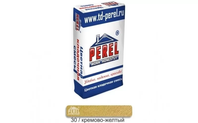 Цветной кладочный раствор PEREL SL 0030 кремово-жёлтый