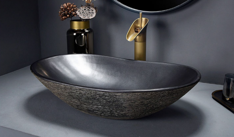 Накладная дизайнерская керамическая раковина для ванной - Оникс