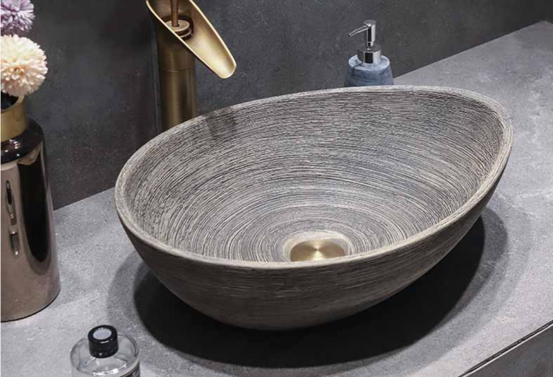 Накладная дизайнерская керамическая раковина для ванной - Винтаж